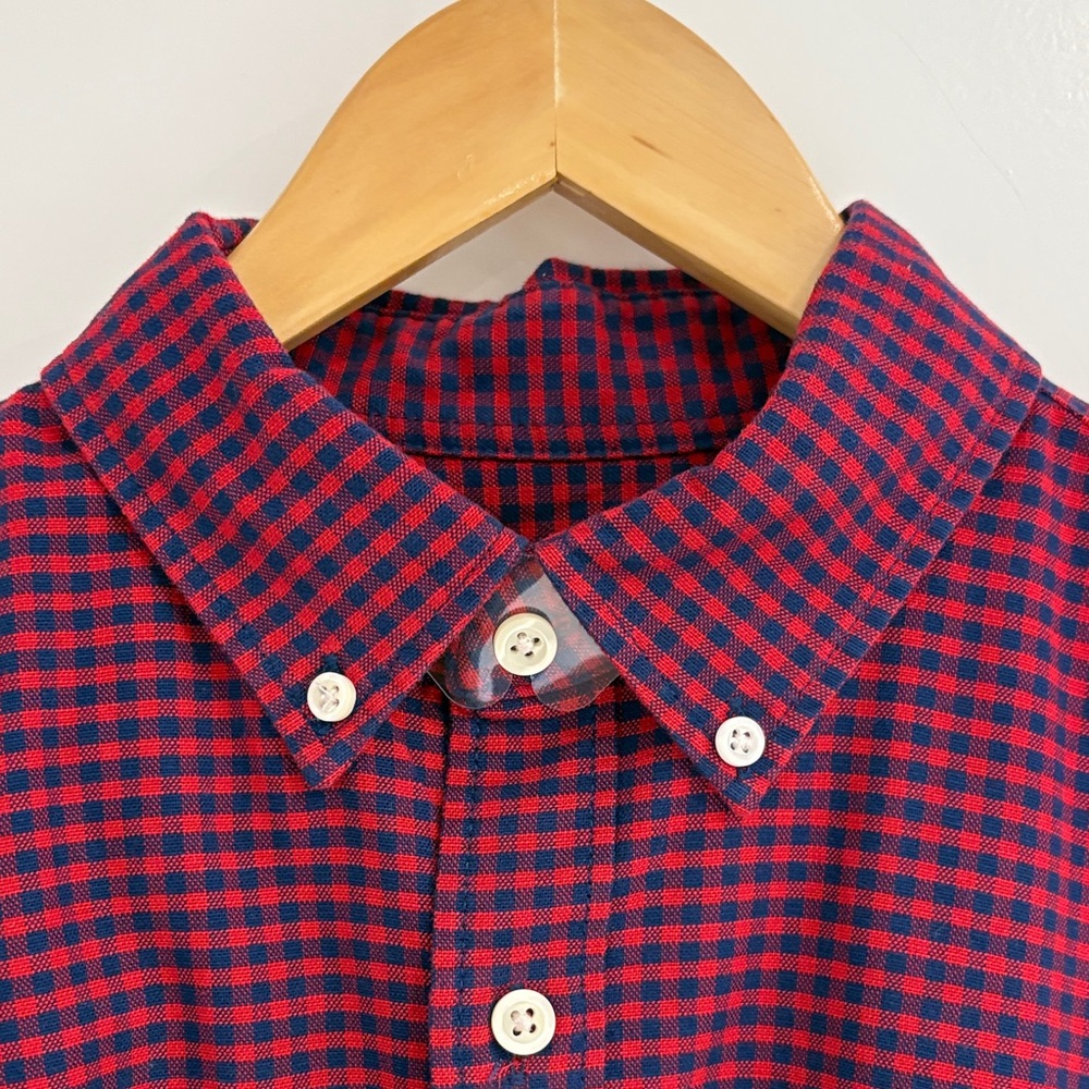 GAP Red and Blue Checkered Casual Button Down Shirt